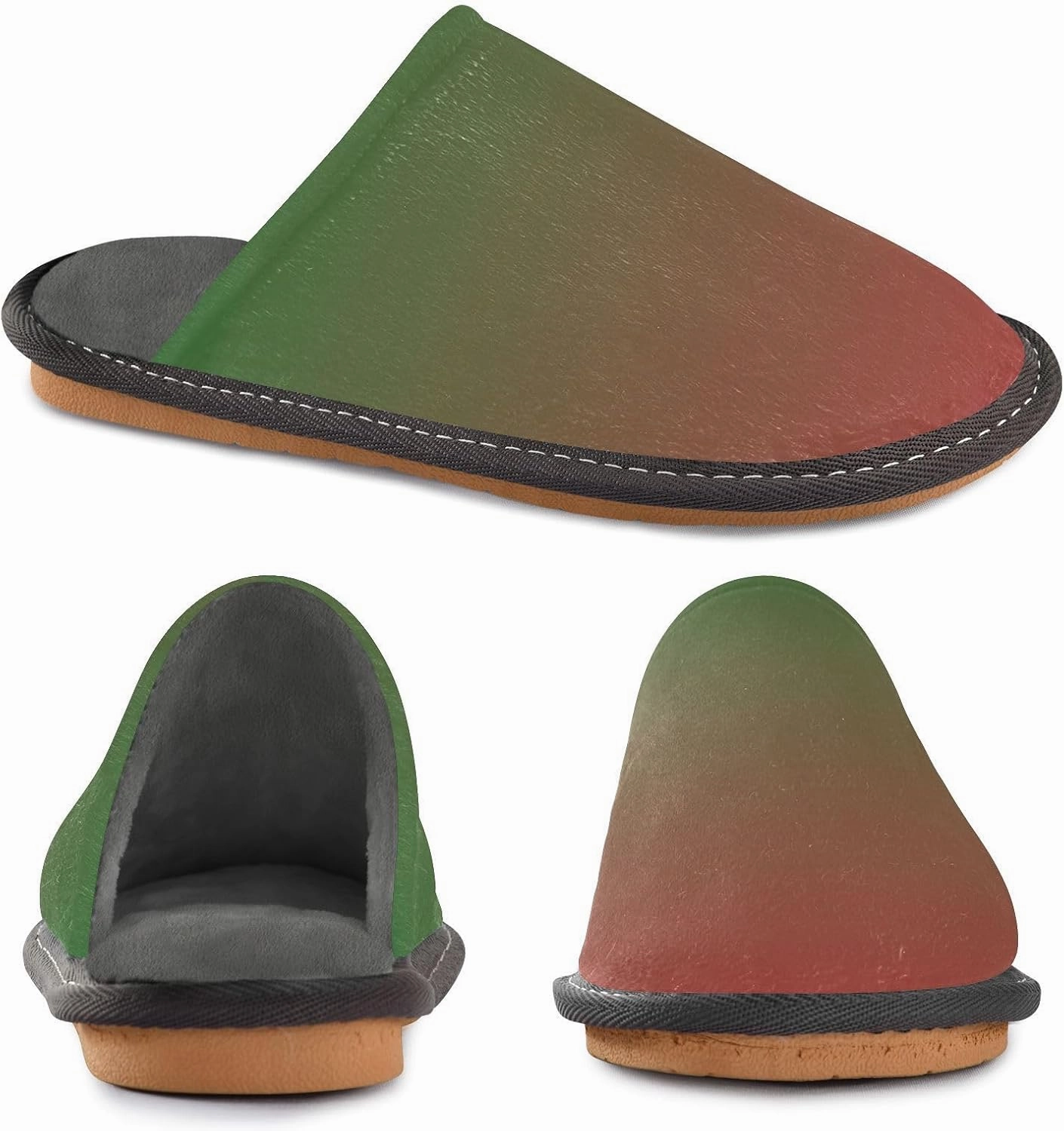 Purple Rose Gradient House Slippers for Women Men Non-Slip Cute Slippers