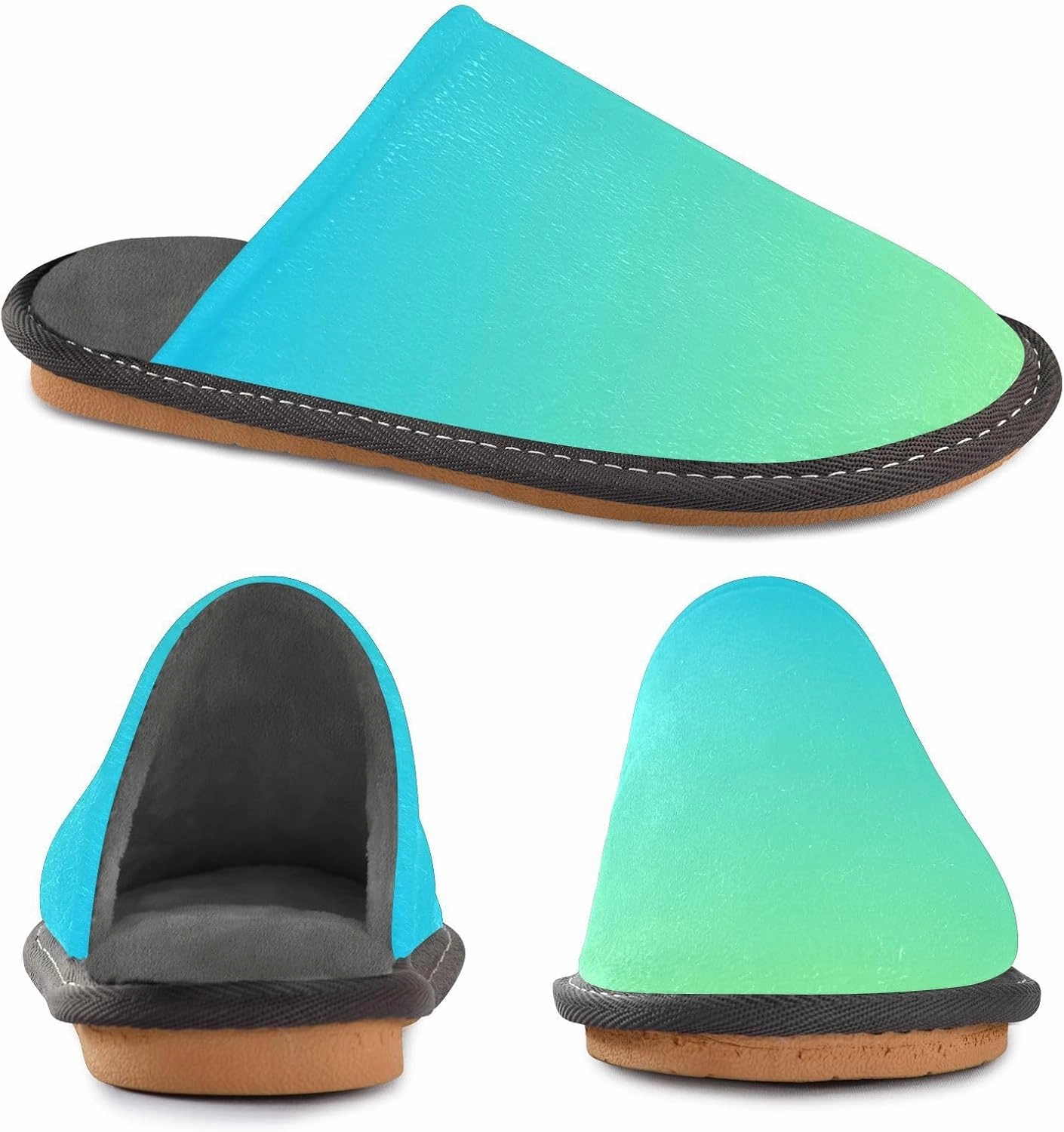 Purple Rose Gradient House Slippers for Women Men Non-Slip Cute Slippers