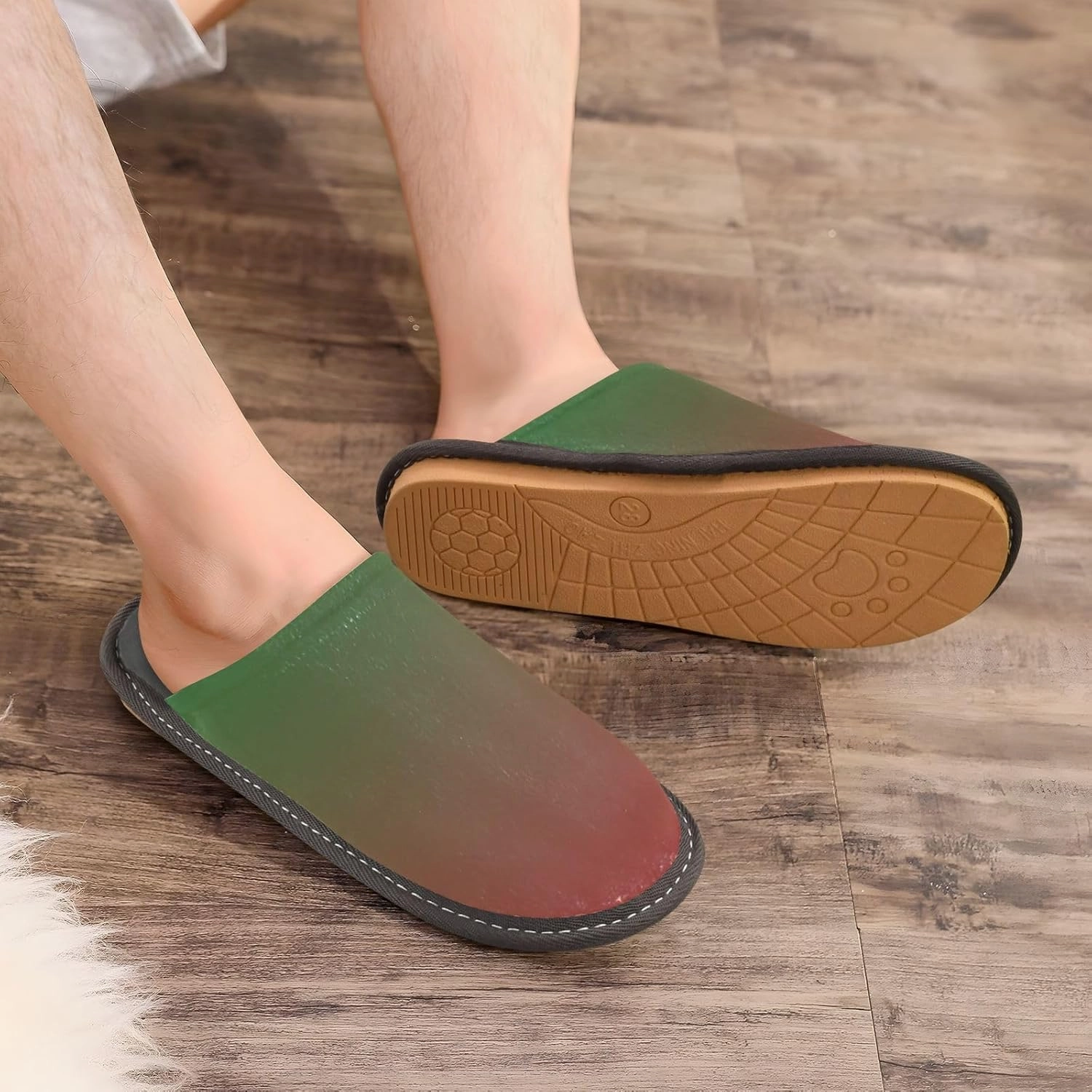 Purple Rose Gradient House Slippers for Women Men Non-Slip Cute Slippers