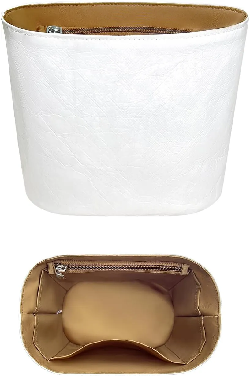 Purse Organizer Insert, Inner Liner Bag Organizer Insert Fit for Hermes In The Loop18/23 Bucket Slim Dupont Paper Inside Storage Bag In Bag Organizer Insert (Style-02, 18size)
