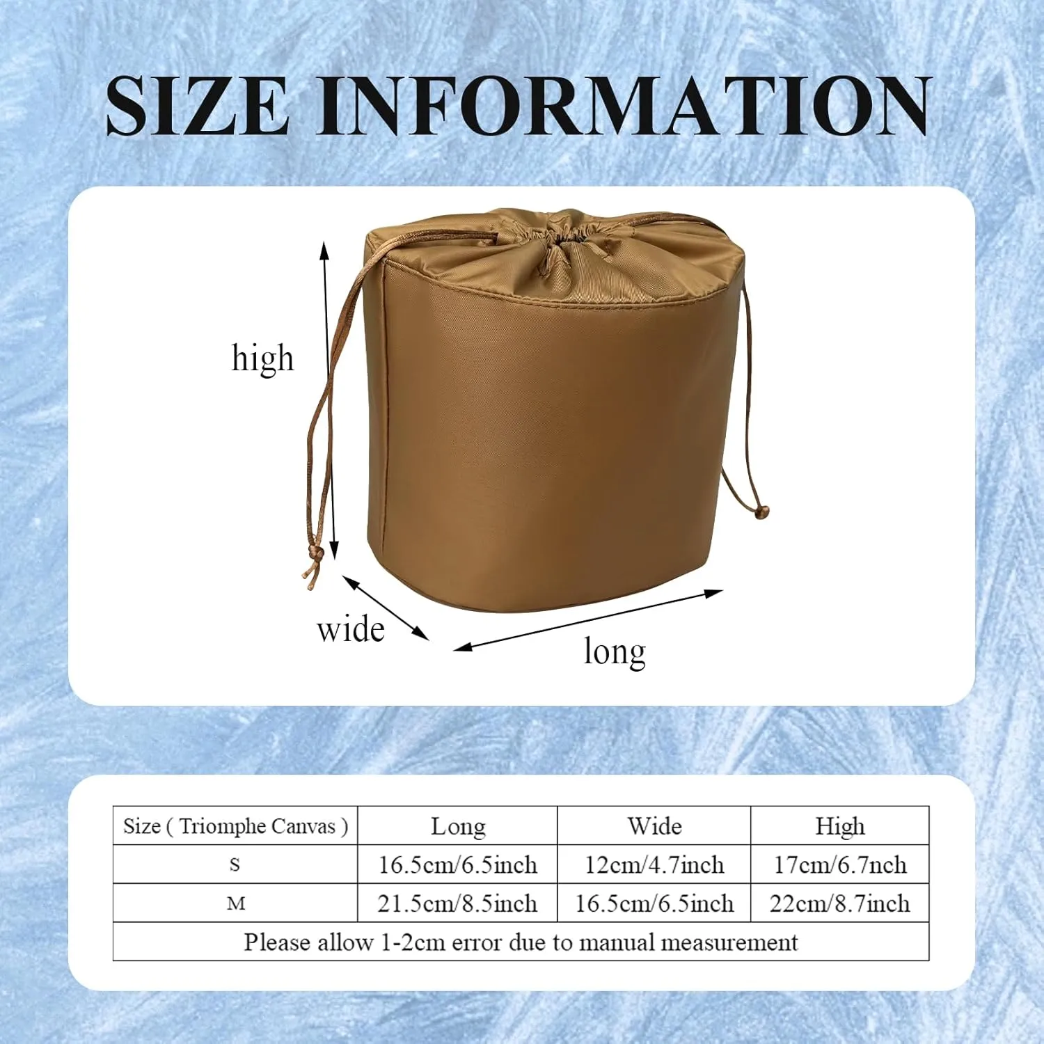 Purse Organizer Insert, Slim Inside Bag Organizer Insert Fit for Celine Triomphe Canvas Bucket Bag Small Drawstring Inner Liner Bag In Bag Organizer (Style-02, Medium)