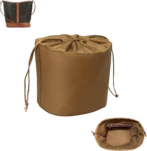 Purse Organizer Insert, Slim Inside Bag Organizer Insert Fit for Celine Triomphe Canvas Bucket Bag Small Drawstring Inner Liner Bag In Bag Organizer (Style-03, Medium)
