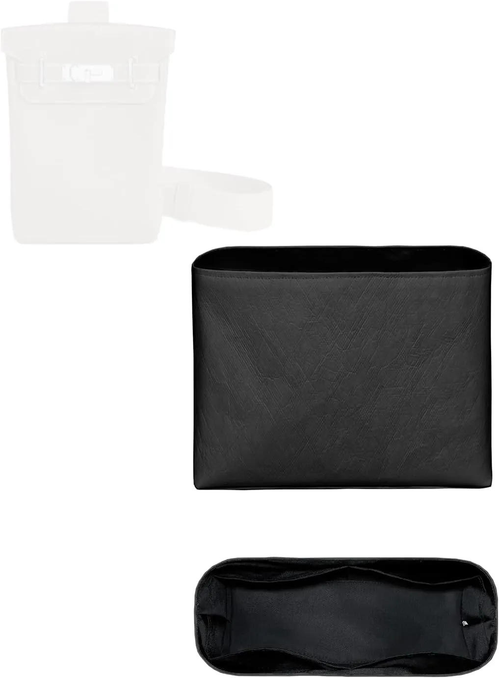 Purse Organizer Insert, Slim Inside Storage Bag Organizer Insert Fit for Hermes Hac a dos Small Inner Liner Storage Pouch (Style-01, Small)