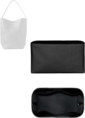 Purse Organizer Insert, Slim Inside Storage Bag Organizer Insert Fit for The Row NS Park Bucket Tote Lightweight Inner Liner Bag (Style-01, Large)
