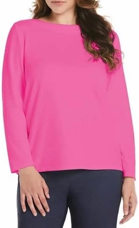 Rafaella Bell Sleeve Knit Top (as1, Alpha, xx_l, Regular, Regular, Carmine Rose)