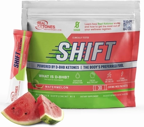 Real Ketones BHB Exogenous Ketones Drink Mix Packets Keto Electrolytes Powder Packets No Sugar with 4 Main Fasting Electrolytes Plus Hydrating Patented Keto BHB - 30 Count Watermelon