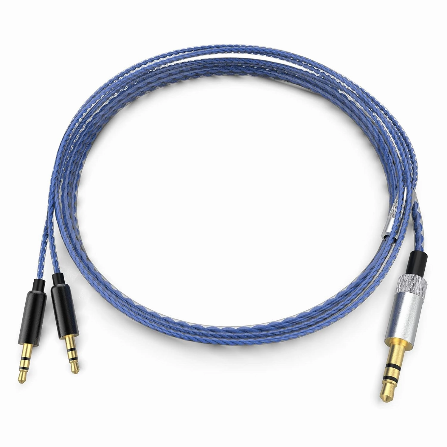 Replacement Audio Cable Compatible with Sol Republic Tracks HD, Tracks HD2, V8, V10, V12, X3 Headphones, Sol Republic Headphone Cable Works on iPhone Samsung & Android Phone (Blue)