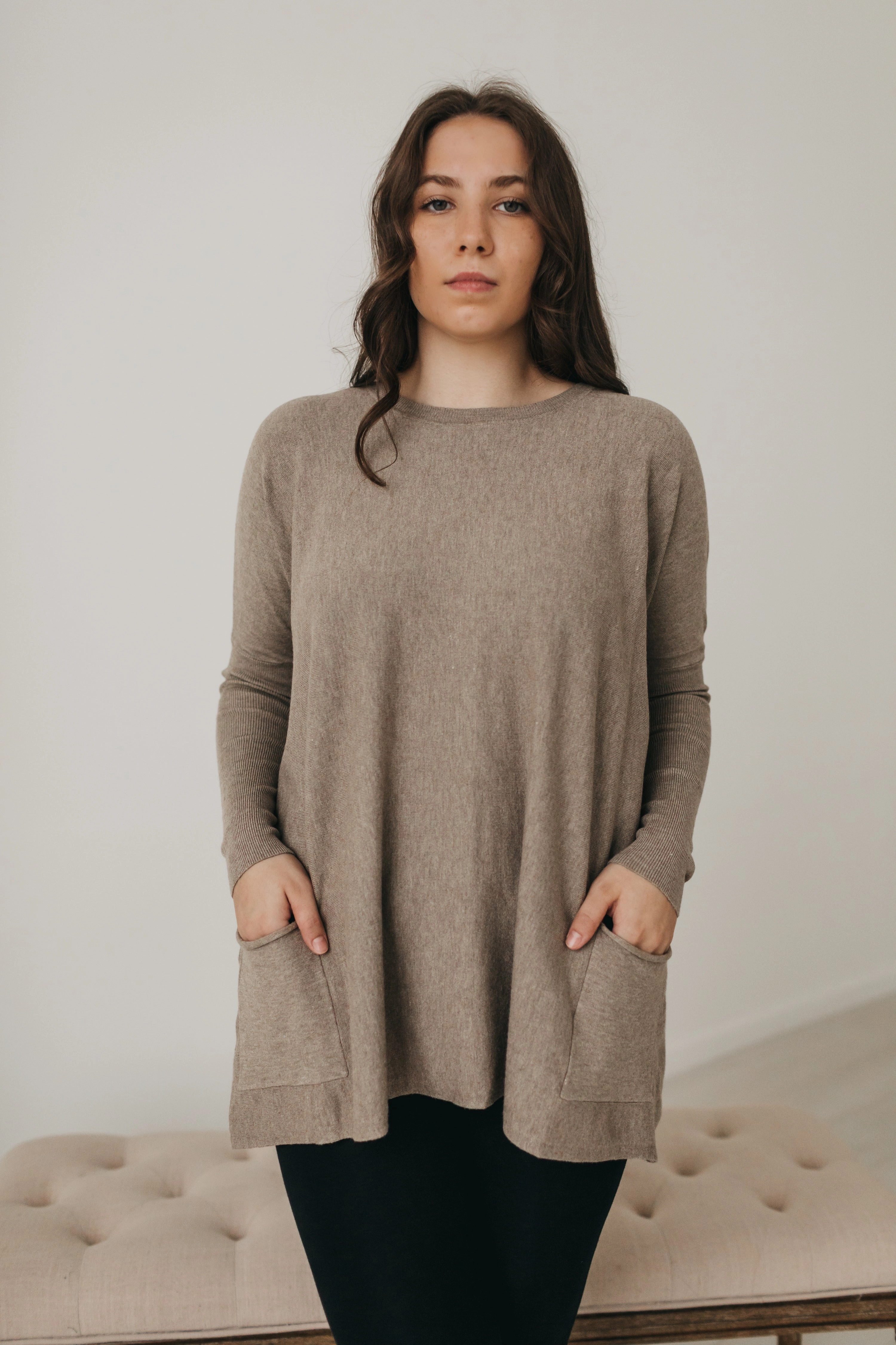 Riley Soft Pullover Sweater in Black