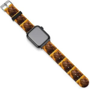 Roaring Lion Adjustable Silicone Watchband Compatible with IWatch Classic Soft Sports Watch Strap for Men Women