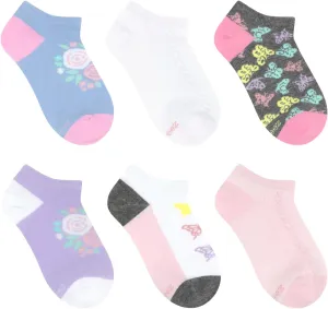 Robeez Children/Youth No Show Cotton Rich Socks for Everyday Wear, 6-Pack, Girls, Boys, Unisex, 1-6 Years