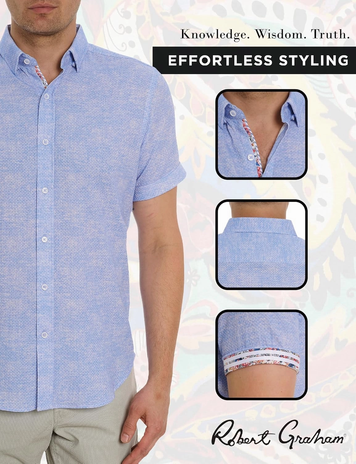 Robert Graham Men's Reid Short-Sleeve Button-Down Shirt