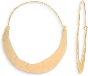 Rocksbox Birk Hoop Earrings - Gold Hoops for Women - 14k Gold Plating - Premium Quality Jewelry - 2"