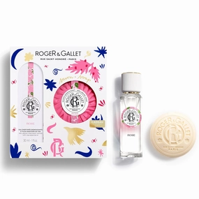 ROGER & GALLET | Rose Gift Set | 1 fl oz Wellbeing Fragrant Water | 3.5 oz Perfumed Soap | Limited Edition