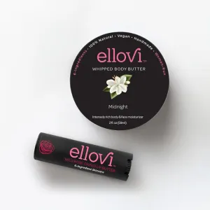 Romance Bundle | Wild Rose Tinted Lip Butter & Enchanting Midnight Whipped Body Butter | All-Natural, Vegan Skincare for Soft Lips & Velvety Skin | 6 Pure Ingredients