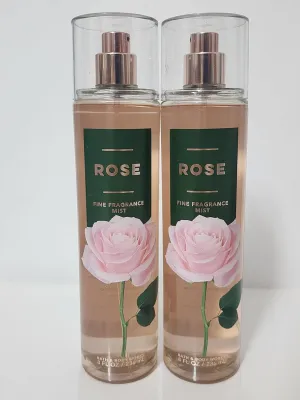 Rose Fine Fragrance Mist (Pack of 2, each bottle is 8 fl oz./236 mL) By Bath and Body, Fragance Note: Airy Rose Water, Jasmine Petals and Creamy Musk