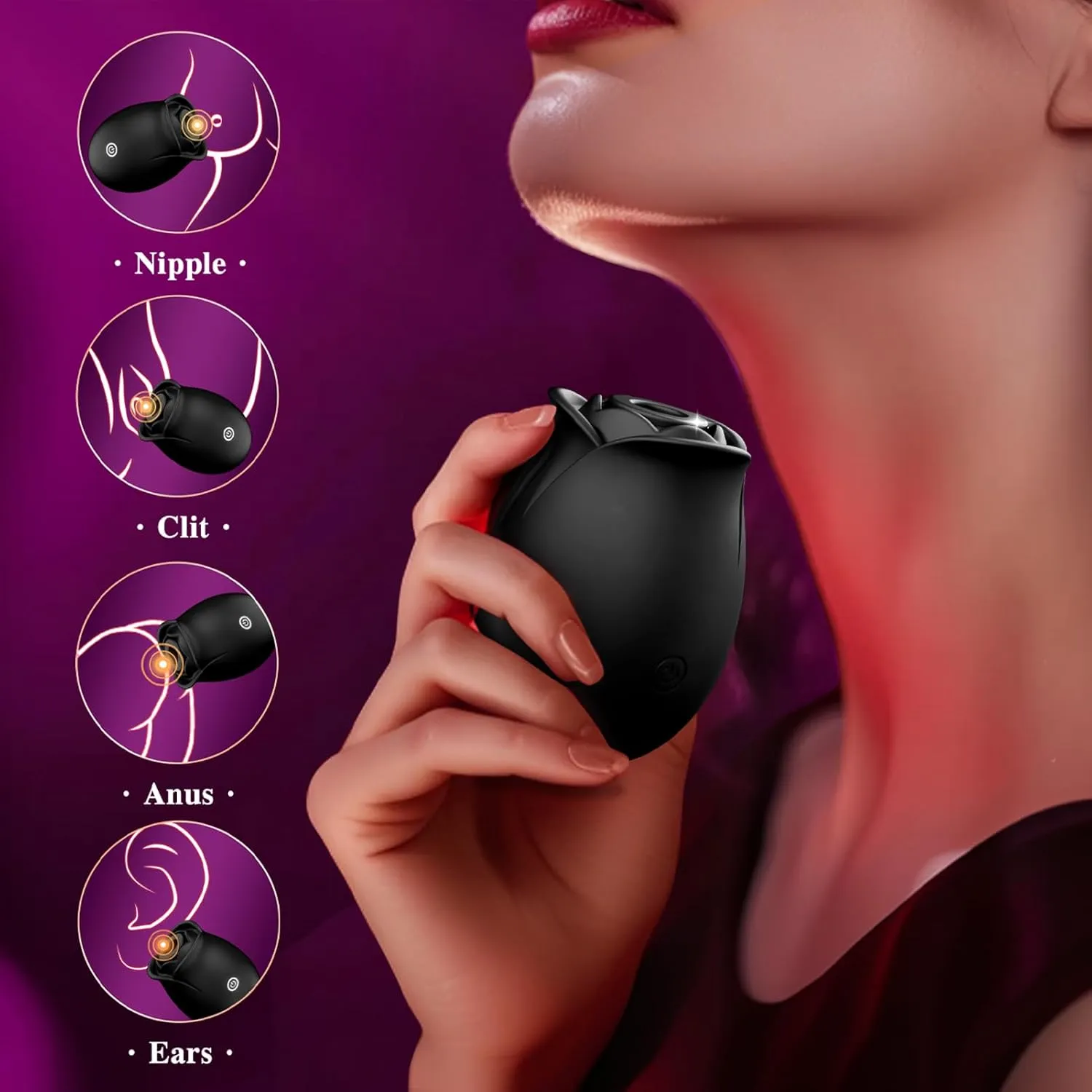 Rose Sex Toy Adult Toys - APP Control Rose Vibrator for Women Sex Toys with 5 Sucking & Vibrating Modes, G Spot Vibrator Adult Sex Toys, Womens Clitoral Nipple Sucker Vibrators for Woman Couples