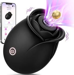 Rose Sex Toy Adult Toys - APP Control Rose Vibrator for Women Sex Toys with 5 Sucking & Vibrating Modes, G Spot Vibrator Adult Sex Toys, Womens Clitoral Nipple Sucker Vibrators for Woman Couples