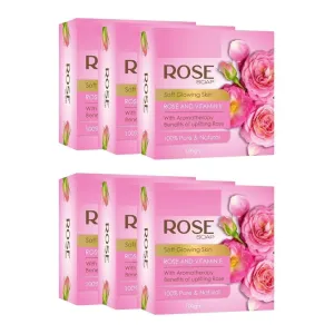 Rose soft & glowing skin bathing soap, Rose Scented Bathing Bar, For Rejuvenated Skin, Aromatherapy Soap, Natural Soap (6)