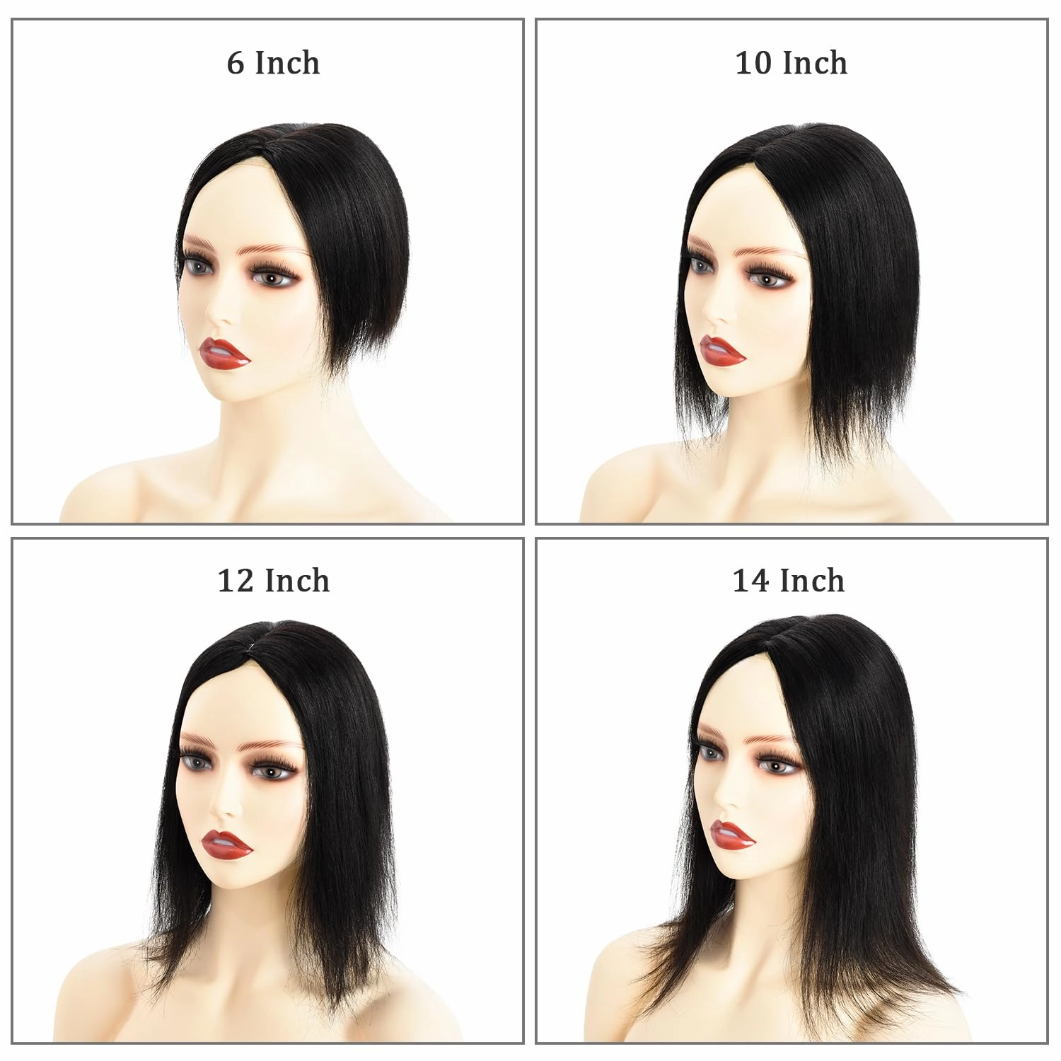 Rose bud Clip in Human Hair Toppers Seamless Hairpiece Toupee for Women Lace Base Topper for Thicking Hair 14 Inch Highlight Soft Hair