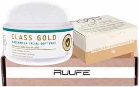 RUUFE Class gold cosmetics (2 pack) class gold mascarilla facial soft face class gold jabon facial class productos class gold