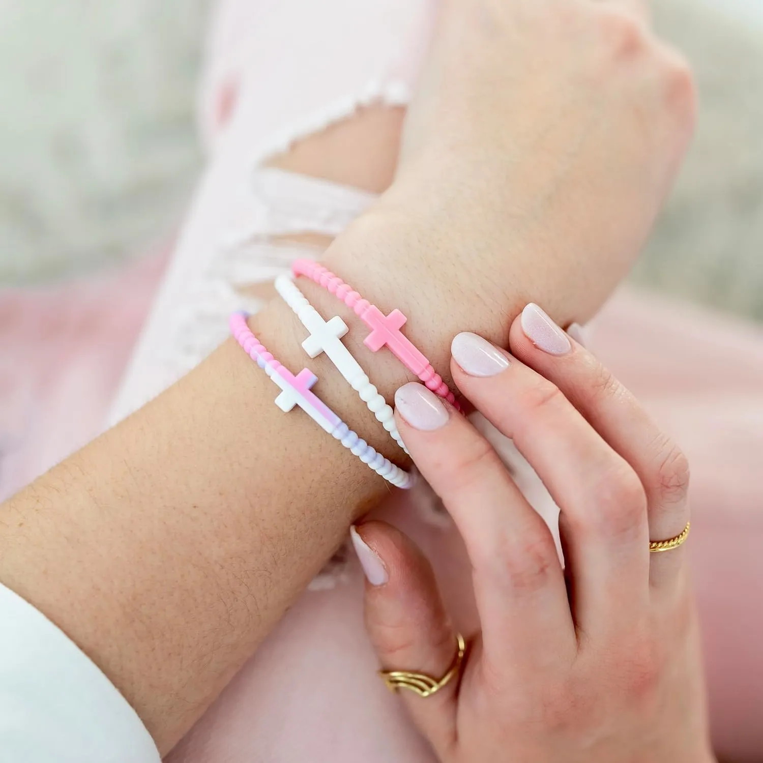 Ryan & Rose Jesus Bracelets - Cross Silicone Bracelet