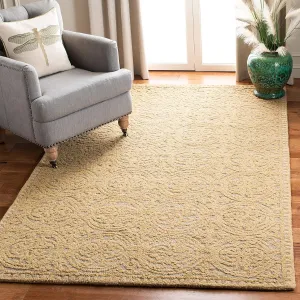 SAFAVIEH Cambridge Collection Area Rug - 8' Square, Light Gold & Dark Gold, Handmade Moroccan Wool, Ideal for High Traffic Areas in Living Room, Bedroom (CAM233A)