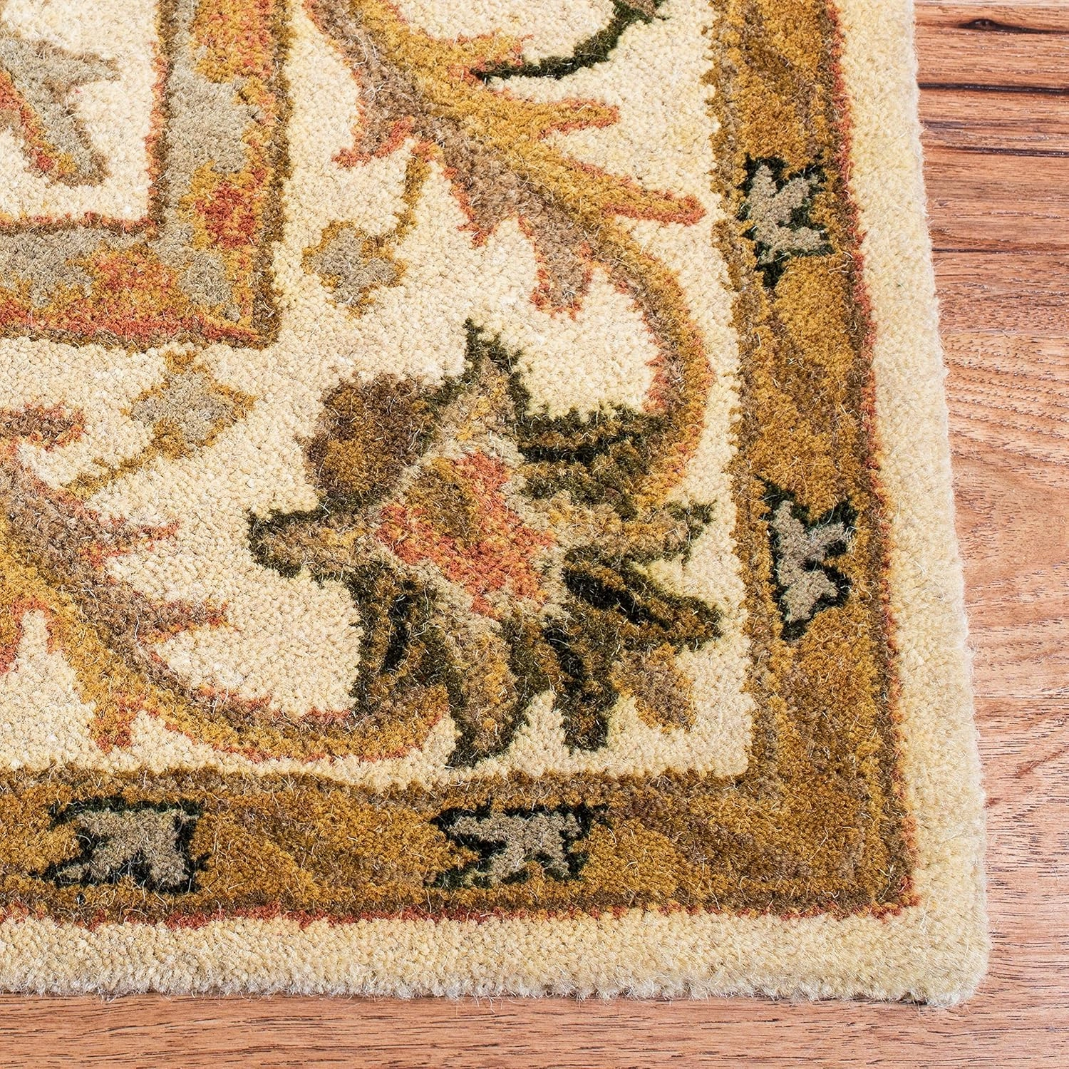 SAFAVIEH Antiquity Collection 7'6" x 9'6" Gold AT52D Handmade Traditional Oriental Premium Wool Area Rug