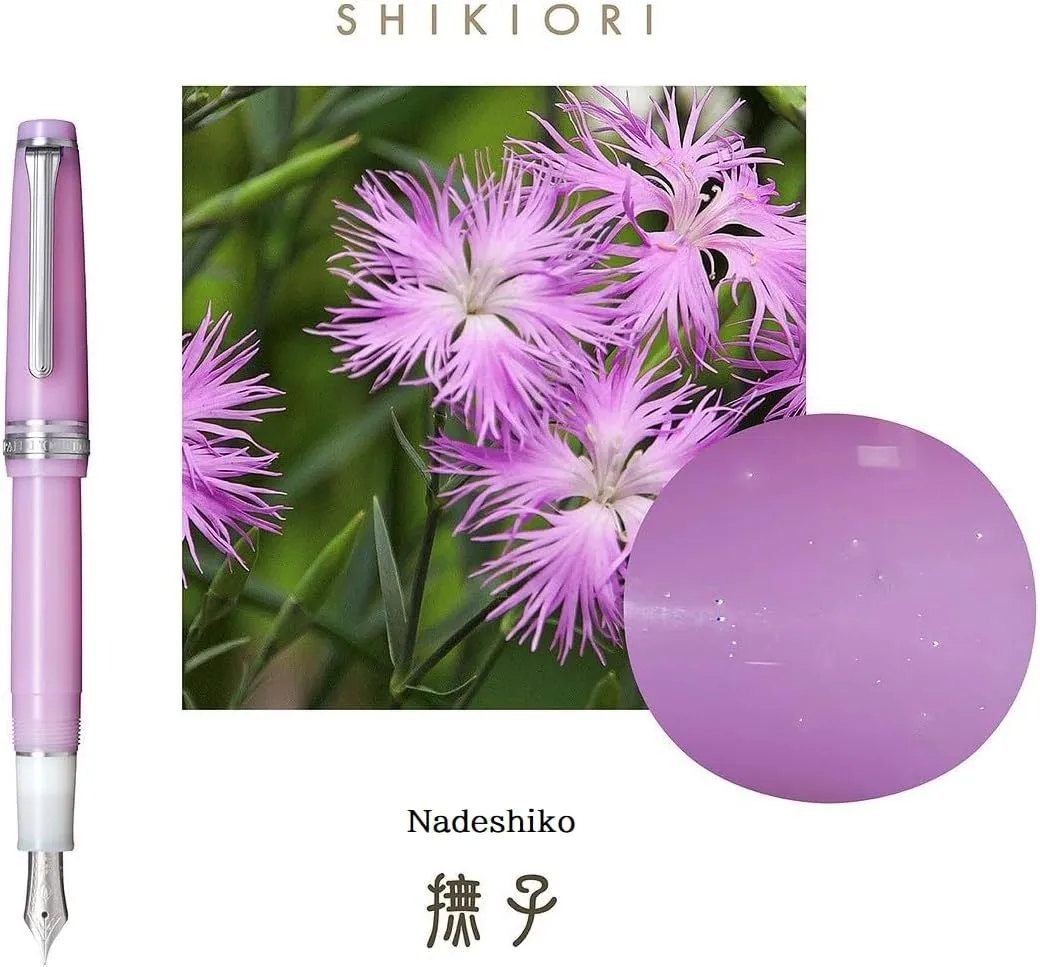 Sailor Fountain Pen SHIKIORI Sansui Nadeshiko Medium Fine Point 11-2051-303 Japan Import With Original Stylus Ballpoint Touch Pen