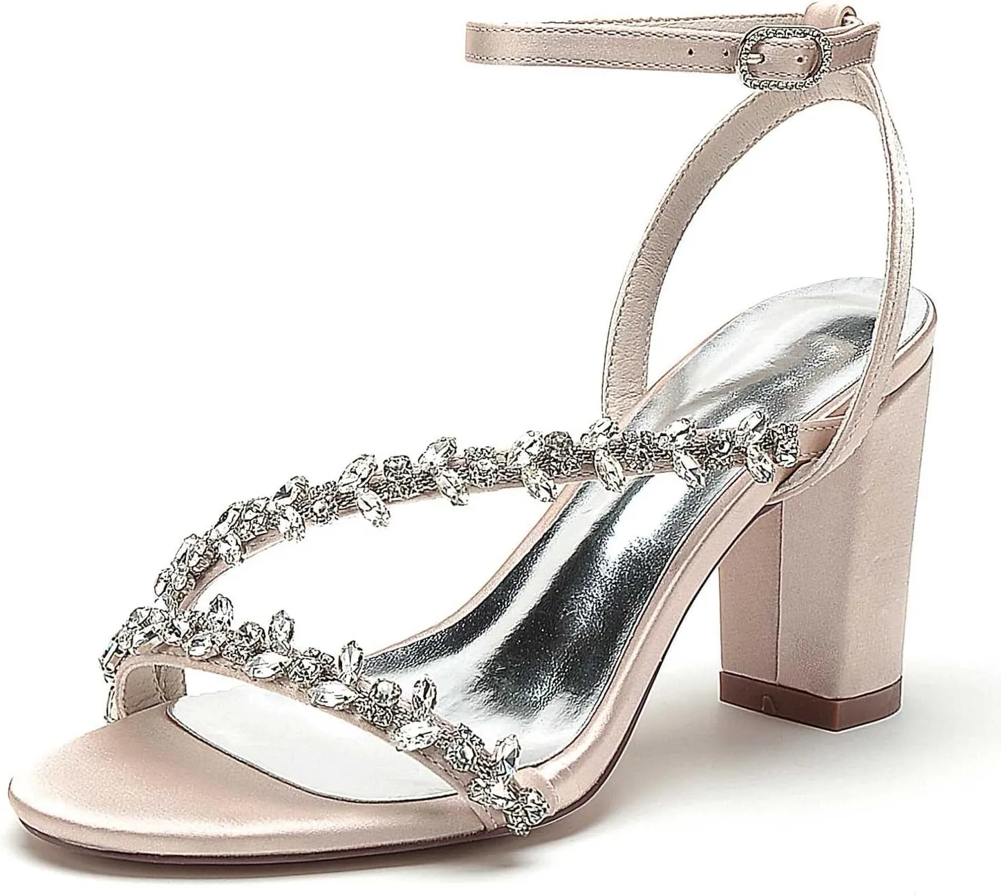 Sandals for Women Dressy Summer Peep Toe Buckle High Heels Pumps Shoes Fashion Sandal Sexy Open Toe Dress Sandals