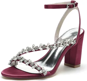 Sandals for Women Dressy Summer Peep Toe Buckle High Heels Pumps Shoes Fashion Sandal Sexy Open Toe Dress Sandals