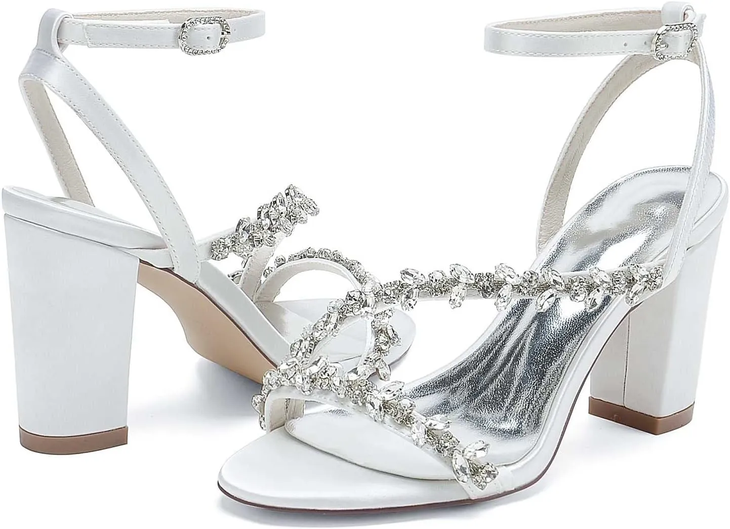 Sandals for Women Dressy Summer Peep Toe Buckle High Heels Pumps Shoes Fashion Sandal Sexy Open Toe Dress Sandals