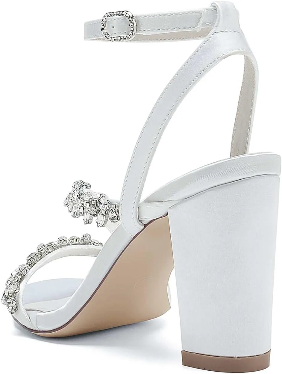 Sandals for Women Dressy Summer Peep Toe Buckle High Heels Pumps Shoes Fashion Sandal Sexy Open Toe Dress Sandals