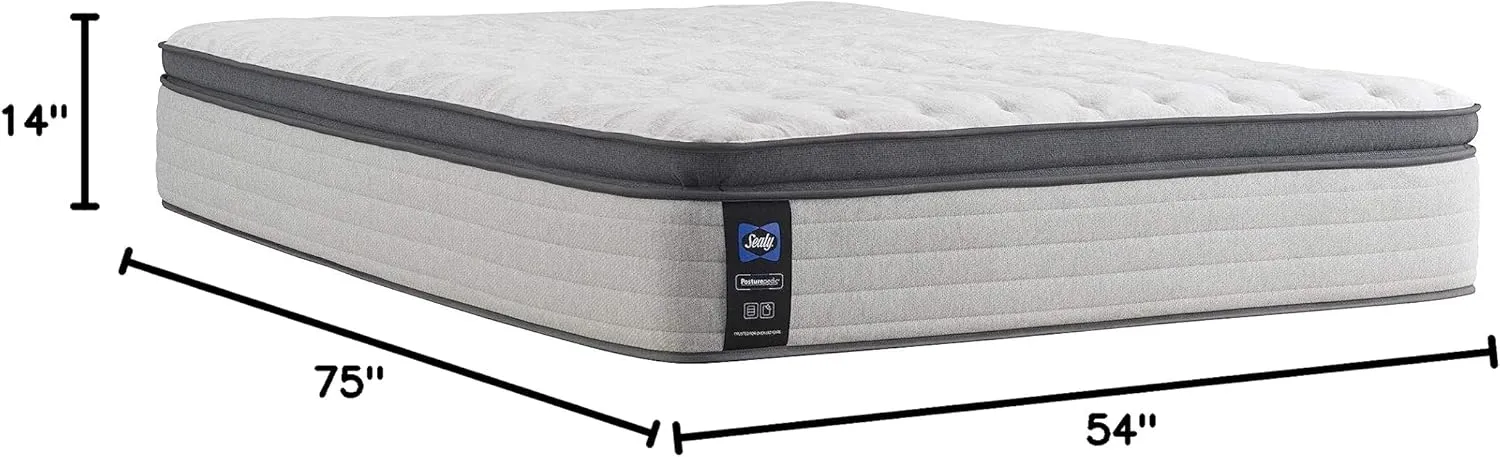 Sealy Posturepedic Spring Summer Rose Euro Pillowtop Soft Feel Mattress, Full