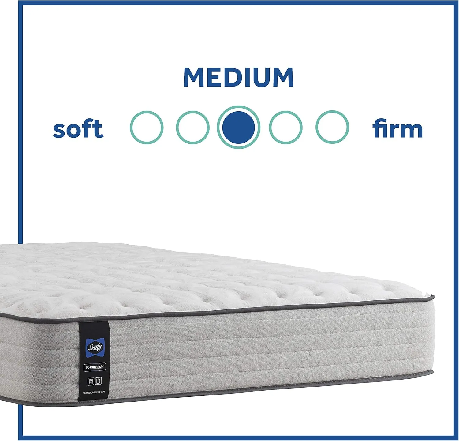 Sealy Posturepedic Spring Summer Rose Medium Feel Mattress and 9-Inch Foundation, Queen