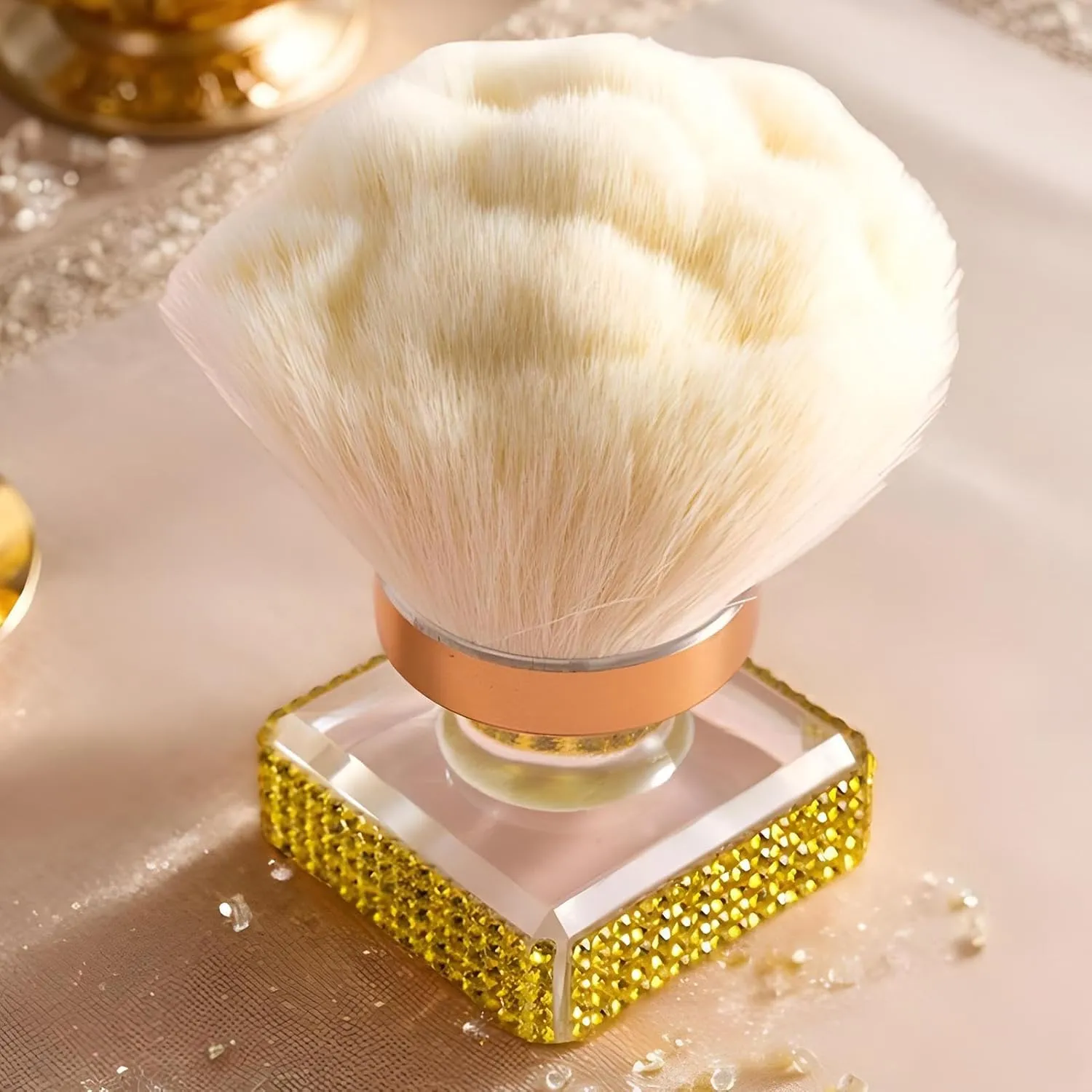 Setting Powder Brush - Nail Dust Remover Cleaner Brush | Soft Bristles Manicure Make Up Tool for Highlighting Fingernail Cleaning