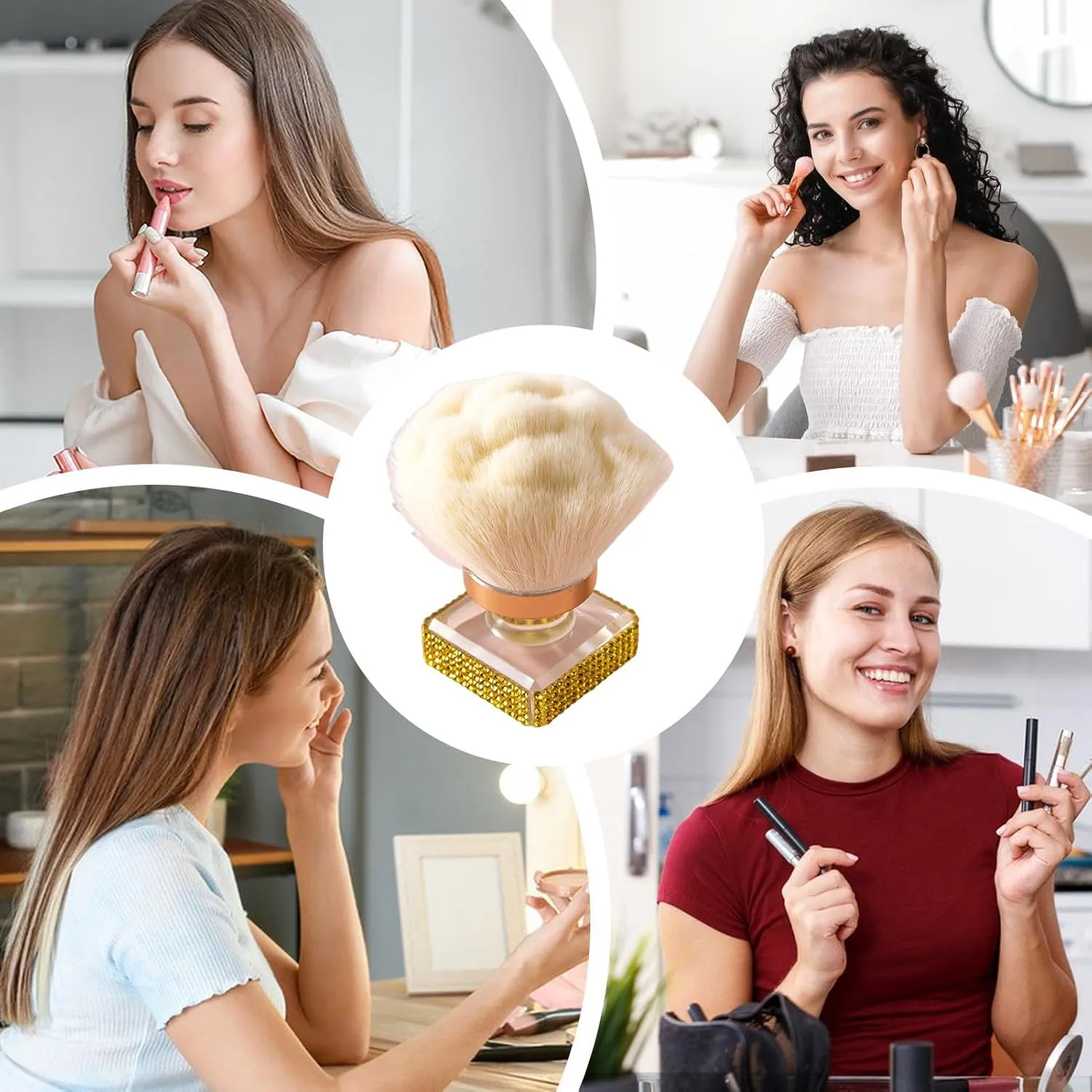 Setting Powder Brush - Nail Dust Remover Cleaner Brush | Soft Bristles Manicure Make Up Tool for Highlighting Fingernail Cleaning