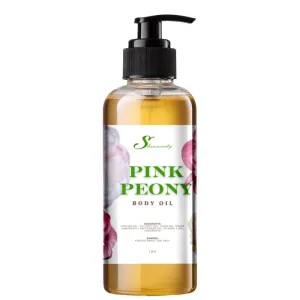 Shearenity Pink Peony Body Oil, 12oz, Natural Moisturizing Oil Blend with Avocado and Coconut Oil