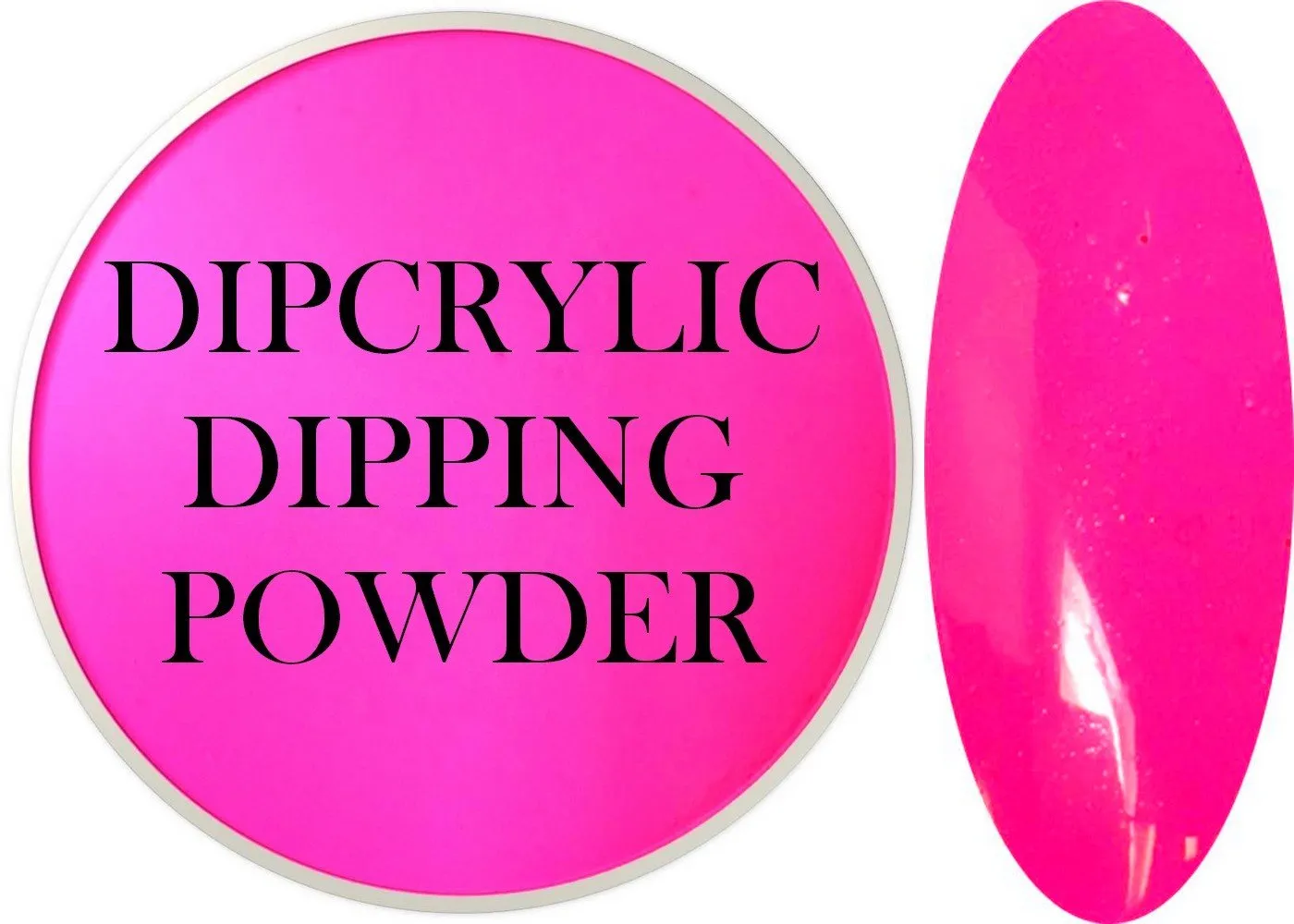 SHEBA NAILS Dipcrylic Dip Dipping Powder NEON MAGENTA - 1oz Jar