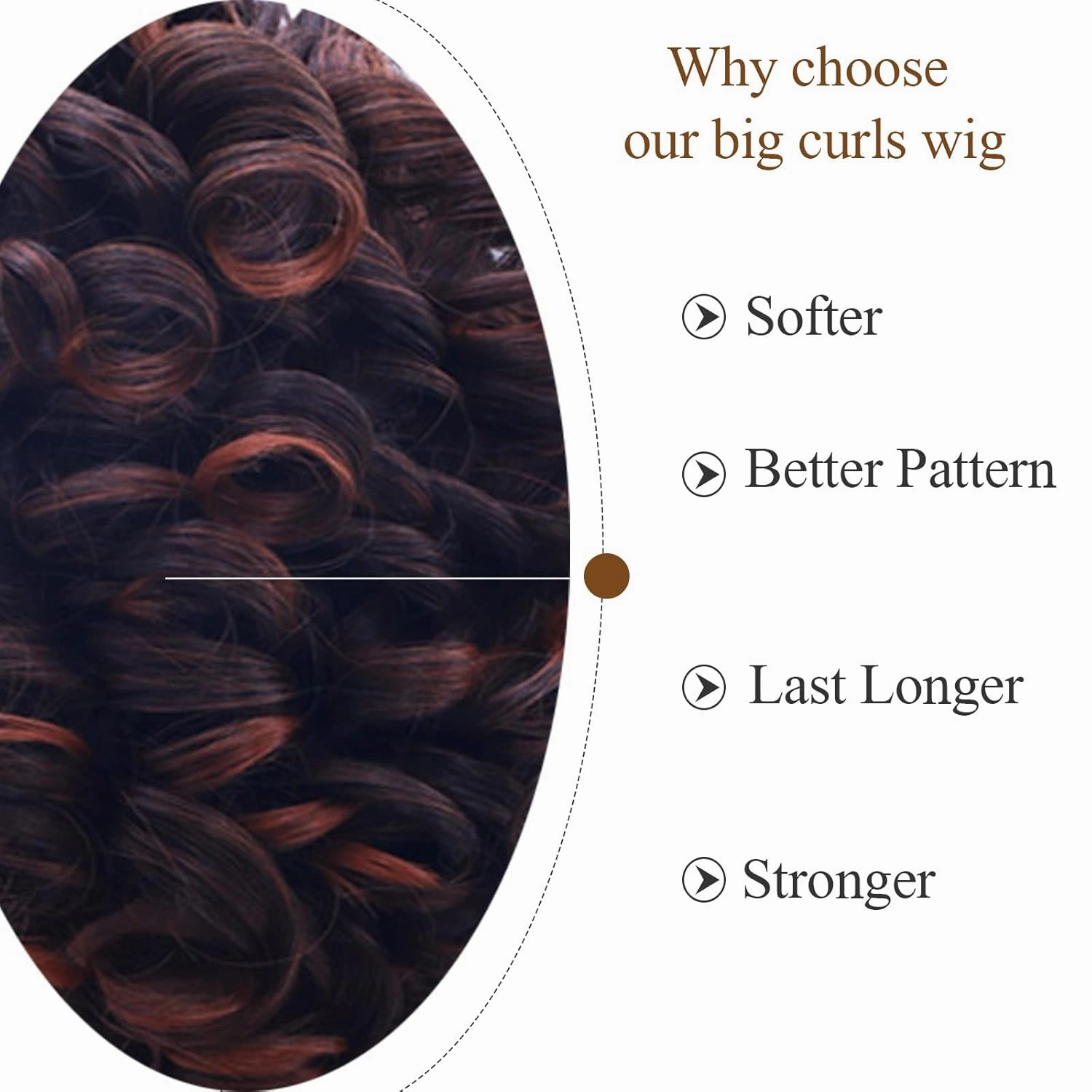 Short Curly Wigs for Black Women Soft Curly Wig with Bangs Afro Kinky Curls Natural Looking1B/30 Wig for African American Women（Ombre Auburn）
