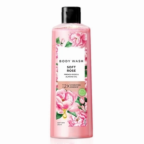 Shower Gel, French Rose Fragrance & Almond Oil Bodywash, With Glycerine For Soft & Glowing Skin, Paraben Free, 245 ml