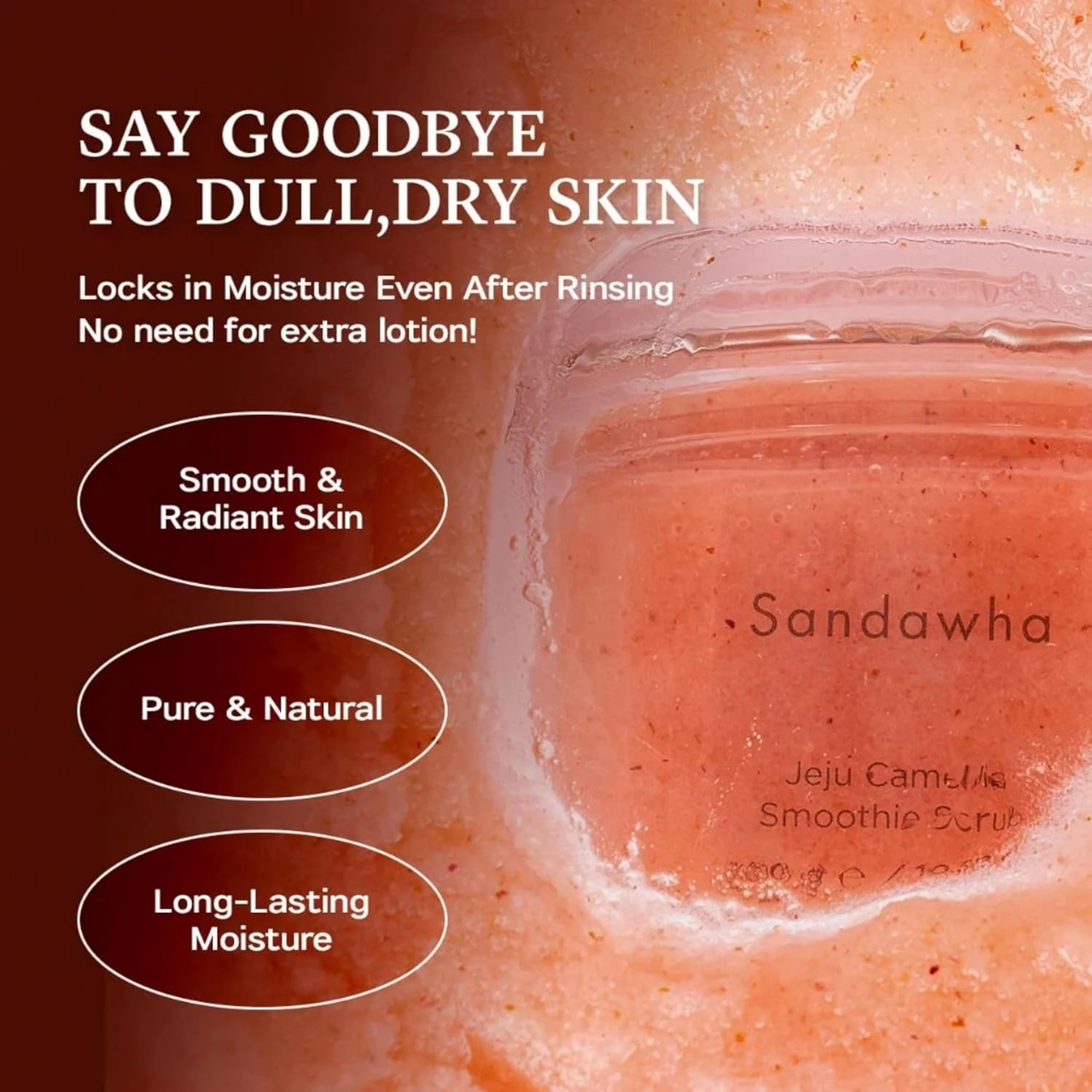 SKINCURE Jeju Body Scrub - Green Tea Frappe Scrub, Green Tea Extract & Himalayan Pink Salt Exfoliates, Hydrates & Nourishes for Radiant Skin, korean skincare