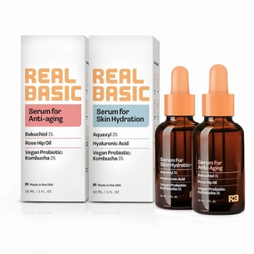 Smooth It Out! Anti-Aging Skin Duo 2-PC Set - Includes our Serum for Anti-Aging and Serum for Hydration