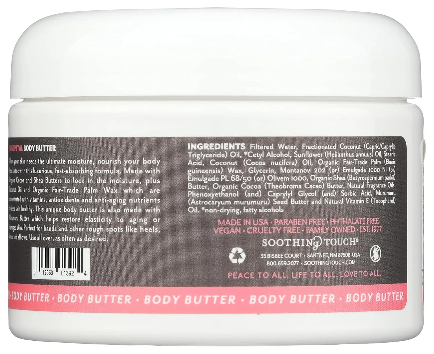 Soothing Touch Rose Petal Body Butter, 13 oz