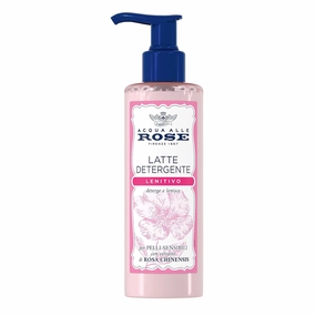 Soothing Cleansing Milk for Sensitive Skin with Rosa Chinensis Extract, 200 ml - Made in Italy