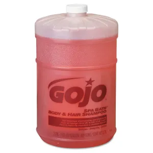 Spa Bath Body & Hair Shampoo, Herbal Scent, Rose Color, Gallon