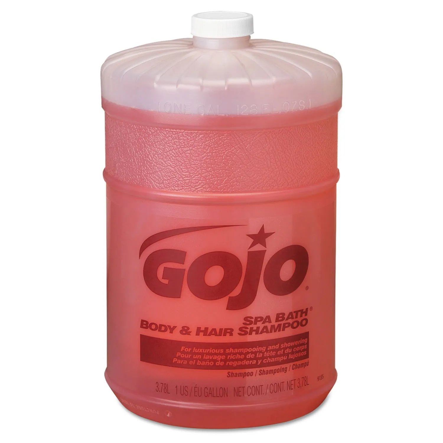 Spa Bath Body & Hair Shampoo, Herbal Scent, Rose Color, Gallon