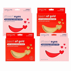 SpaLife Heart-Shaped Hydrogel Undereye Mask– Anti-Aging & Hydrating Hydrogel Undereye Patches for Puffy Eyes, Wrinkles & Dark Circles – Valentine’s Day Gifts for Her - Bundle of 24 Total Patches