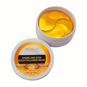 Sparkling Eyes Gold Collagen Mask. Under Eye Patches target Dark Circles, Crows Feet, Dryness, Puffy eyes, Anti-Wrinkle Treatment, Under Eye Gel Pads, Skincare, Hydrating, Unisex Gifts