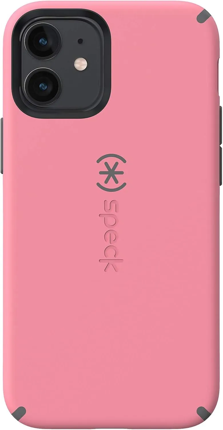 Speck Products CandyShell Pro iPhone 12 Mini Case,Plastic,Antimicrobial,Vintage Rose/Moody Grey (137593-9234)