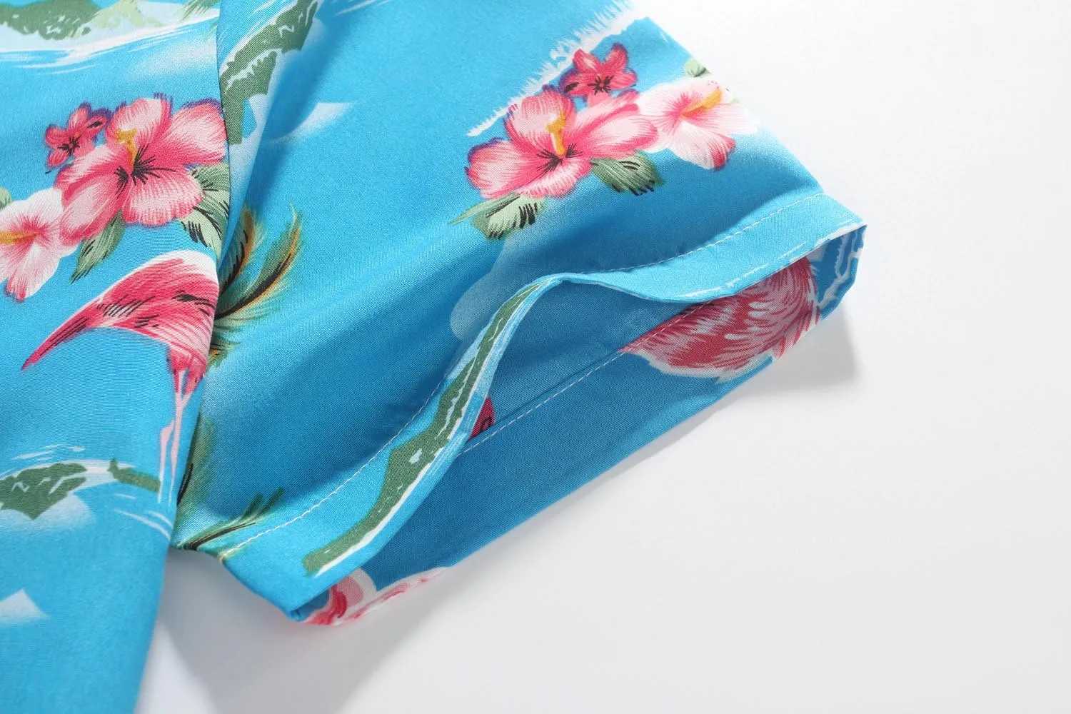 SSLR Hawaiian Shirts for Women Flamingo Shirt Tropical Shirts for Women Summer Casual Short Sleeve